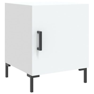 vidaXL Tables de chevet 2 pcs blanc 40x40x50 cm bois d’ingénierie