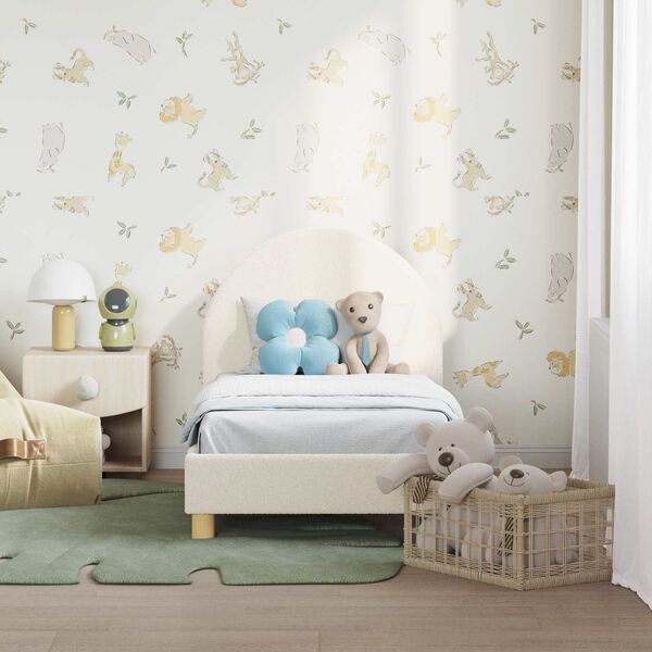 vidaXL Cadre de lit pour tout-petit avec t&ecirc;te de lit Cr&egrave;me 70 x 140 cm