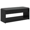 vidaXL Banc d'entr&eacute;e avec coussin Ch&ecirc;ne Noir 103 x 38 x 45 cm