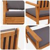 vidaXL Banc de jardin avec coussin Anthracite Bois d'Acacia Massif