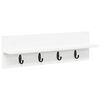 vidaXL Porte-manteau mural Blanc 60 x 10,5 x 18 cm Bois d'ing&eacute;nierie