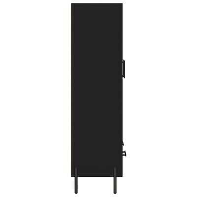 vidaXL Buffet haut noir 69,5x31x115 cm bois d'ingénierie