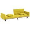 vidaXL Canap&eacute;-lit avec coussins jaune clair tissu