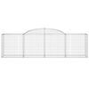 vidaXL Paniers à gabions arqués 6 pcs 300x50x80/100 cm fer galvanisé
