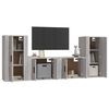 vidaXL Ensemble de meubles TV 4 pcs Sonoma gris Bois d'ing&eacute;nierie