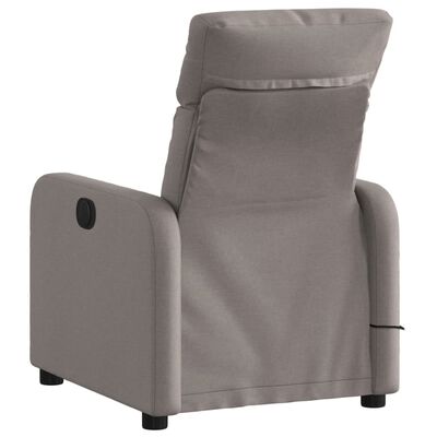 vidaXL Fauteuil de massage inclinable Taupe Tissu