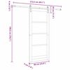vidaXL Porte coulissante Marron 86 x 198,5 cm Pin massif