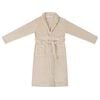 vidaXL Robe de bain sans capuche Beige l Flanelle