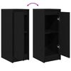 vidaXL Buffet ch&ecirc;ne noir 29,5x34x76 cm bois d'ing&eacute;nierie