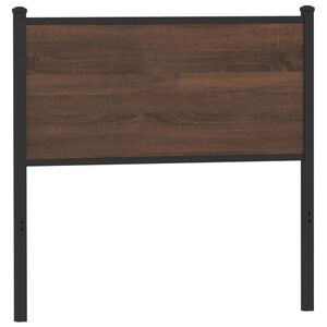 vidaXL T&ecirc;te de lit de remplacement ch&ecirc;ne marron 75 cm bois d'ing&eacute;nierie et acier