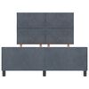 vidaXL Lit &agrave; ressorts avec t&ecirc;te de lit Gris fonc&eacute; 140 x 190 cm Velours