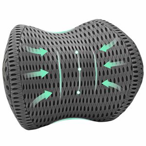 vidaXL Coussin pour le cou R&eacute;glable Gris 31 x 22 x 13 cm Maille 4D