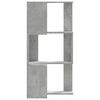 vidaXL Biblioth&egrave;que d'angle &agrave; 3 niveaux gris b&eacute;ton bois d'ing&eacute;nierie