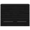 vidaXL Panier &agrave; linge noir 88,5x44x66 cm bois massif de pin