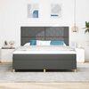 vidaXL Lit &agrave; ressorts avec matelas Gris fonc&eacute; 180 x 200 cm tissu