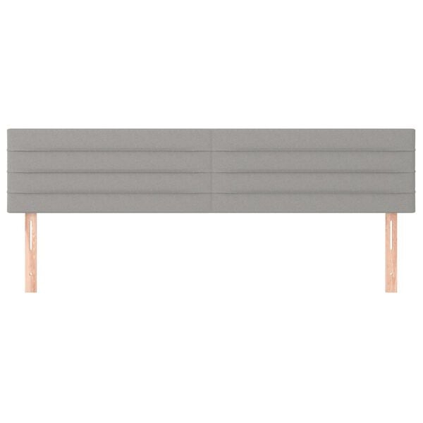 vidaXL T&ecirc;tes de lit Gris clair 160x5x78/88 cm Tissu
