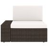 vidaXL Salon de jardin 12 pcs avec coussins Marron R&eacute;sine tress&eacute;e