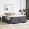 vidaXL Cadre de lit avec matelas Gris 180 x 200 cm tissu