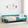 vidaXL Cadre de lit d'angle avec matelas Autre 2 pcs Turquoise Velours