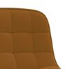 vidaXL Chaise pivotante de salle &agrave; manger Marron Velours