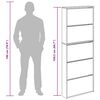 vidaXL Armoire &agrave; chaussures miroir 5 niveaux sonoma gris 63x17x169,5cm