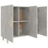 vidaXL Buffet gris b&eacute;ton 90x34x80 cm bois d'ing&eacute;nierie