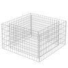 vidaXL Lit sur&eacute;lev&eacute; &agrave; gabion Acier galvanis&eacute; 90x90x50 cm