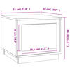 vidaXL Table basse blanc brillant 51x50x44 cm bois d'ing&eacute;nierie