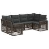 vidaXL Ensemble de canap&eacute; de jardin 6 pc 6-Nombre de places