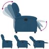 vidaXL Fauteuil inclinable &eacute;lectrique bleu velours
