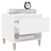 vidaXL Tables de chevet 2 pcs Blanc 50x46x50 cm Bois d&rsquo;ing&eacute;nierie