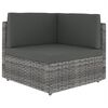 vidaXL Salon de jardin 7 pcs avec coussins Gris R&eacute;sine tress&eacute;e