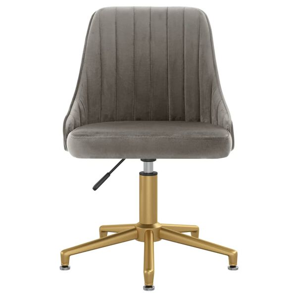 vidaXL Chaise pivotante &agrave; manger Gris clair Velours
