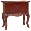 vidaXL Table d'appoint avec tiroir Marron 60,5 x 30 x 61 cm