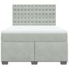 vidaXL Sommier &agrave; lattes de lit et matelas Gris clair 140x200cm Velours