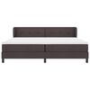 vidaXL Lit boxspring avec matelas Marron fonc&eacute; 200 x 200 cm tissu