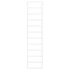 vidaXL Porte-serviette Blanc 24x12x96 cm Acier