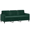 vidaXL Ensemble de canap&eacute;s 2 pcs vert fonc&eacute; velours
