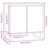 vidaXL Armoire de salle de bain blanc 58x33x60 cm bois d'ing&eacute;nierie