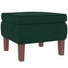 vidaXL Fauteuil &agrave; bascule &agrave; oreilles en velours vert fonc&eacute; bois massif