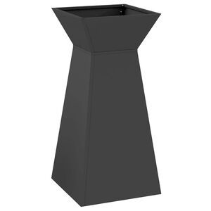 vidaXL Jardini&egrave;re &agrave; pilier Noir 35 x 35 x 73 cm Acier lamin&eacute; &agrave; froid