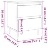 vidaXL Table de chevet Blanc 40x35x50 cm Bois d&rsquo;ing&eacute;nierie