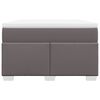 vidaXL Sommier &agrave; lattes de lit avec matelas Gris 120x200 cm Similicuir