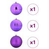 vidaXL Ensemble de boules de No&euml;l XXL 3 pcs Lilas Plastique