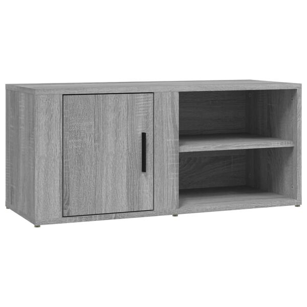 vidaXL Meuble TV Sonoma gris 80x31,5x36 cm Bois d'ing&eacute;nierie