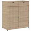 vidaXL Armoire de rangement jardin beige 105x55x113 cm r&eacute;sine tress&eacute;e