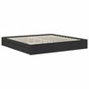 vidaXL Lit de Rangement Noir 200 x 200 cm Bois d'ing&eacute;nierie