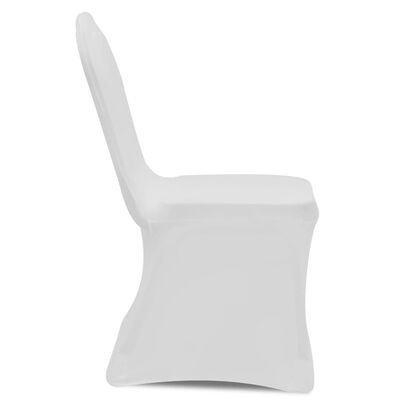 vidaXL Housses élastiques de chaise Blanc 30 pcs