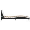 vidaXL Cadre de lit sans matelas Zadar noir et blanc 80x200 cm similicuir