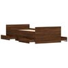 vidaXL Cadre de lit sans matelas ch&ecirc;ne marron 90x200 cm